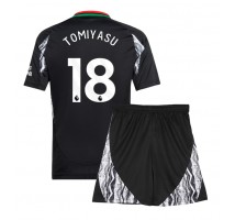 Arsenal Takehiro Tomiyasu #18 Koszulka Wyjazdowa dzieci 2024-25 Krótki Rękaw (+ krótkie spodenki)